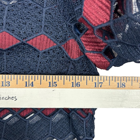 Sandro Paris Long Sleeves Lace Blouse Top Size 1 Small - Picture 7 of 7